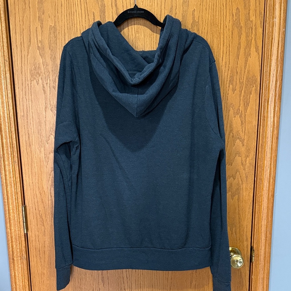 Aviator Nation Navy Hoodie with Rainbow Heart Patch - Picture 4 of 4
